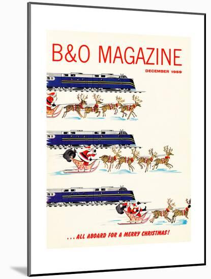 All Aboard for a Merry Christmas-null-Mounted Giclee Print