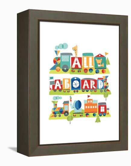 All Aboard Safari-Heather Rosas-Framed Stretched Canvas