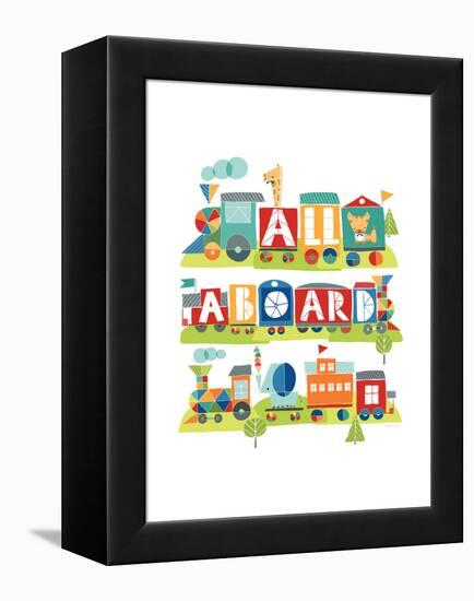 All Aboard Safari-Heather Rosas-Framed Stretched Canvas