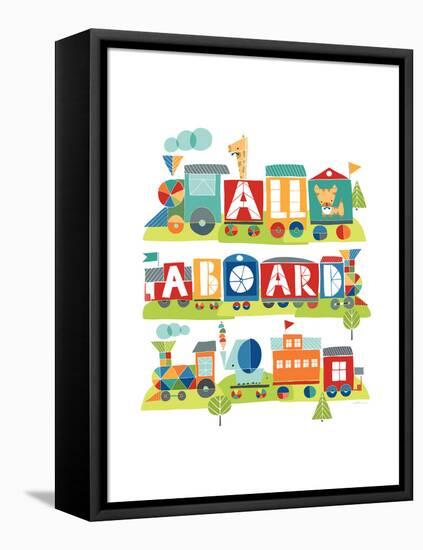 All Aboard Safari-Heather Rosas-Framed Stretched Canvas
