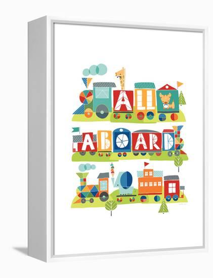 All Aboard Safari-Heather Rosas-Framed Stretched Canvas