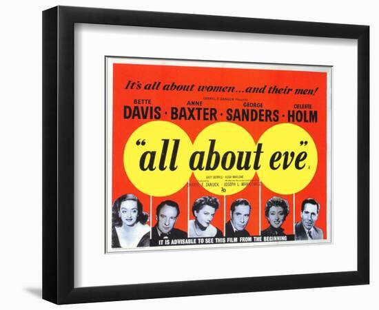 All About Eve, 1950-null-Framed Premium Giclee Print