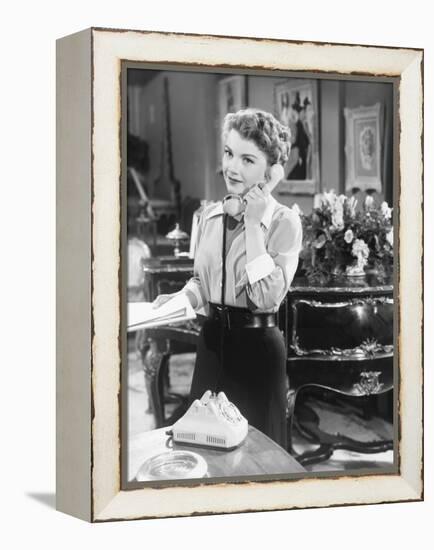 All About Eve, Anne Baxter, 1950-null-Framed Stretched Canvas