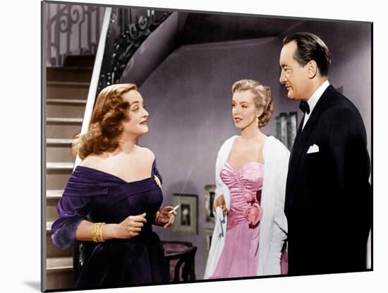 All About Eve, Bette Davis, Marilyn Monroe, George Sanders, 1950-null-Mounted Photo