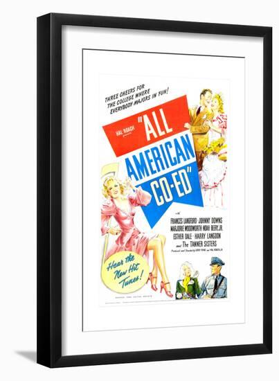 All American Co-Ed-null-Framed Premium Giclee Print