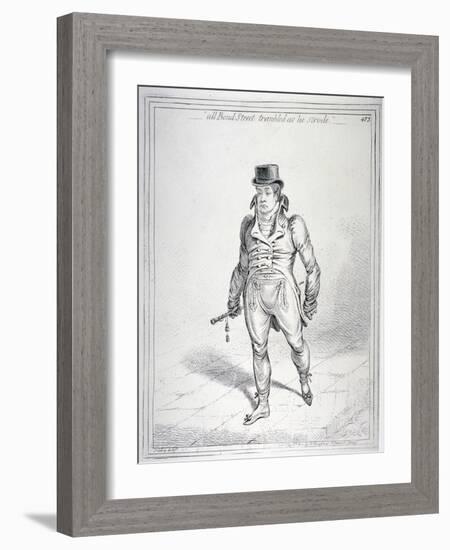 All Bond Street Trembled as He Strode, 1802-James Gillray-Framed Giclee Print