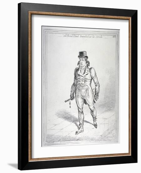 All Bond Street Trembled as He Strode, 1802-James Gillray-Framed Giclee Print