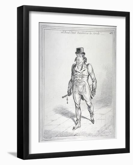 All Bond Street Trembled as He Strode, 1802-James Gillray-Framed Giclee Print