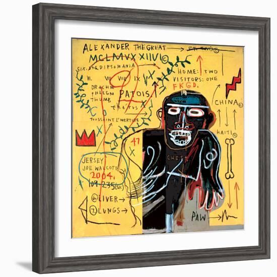 All Coloured Cast (Part Iii)-Jean-Michel Basquiat-Framed Giclee Print