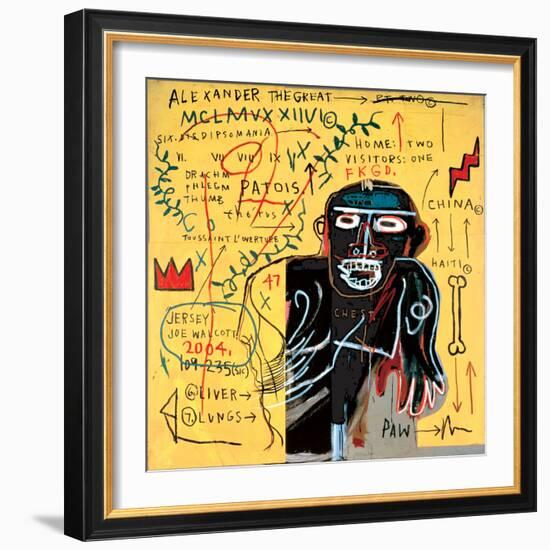 All Coloured Cast (Part Iii)-Jean-Michel Basquiat-Framed Giclee Print