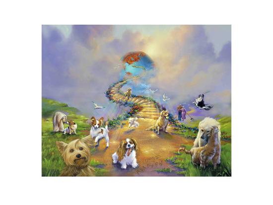 All Dogs Go To Heaven 4 Soft Sky Giclee Print Jim Warren Art Com