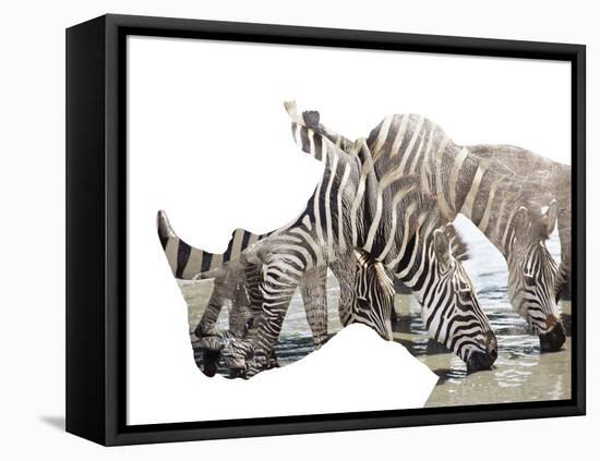 All Down at the Watering Hole-James Hager-Framed Premier Image Canvas