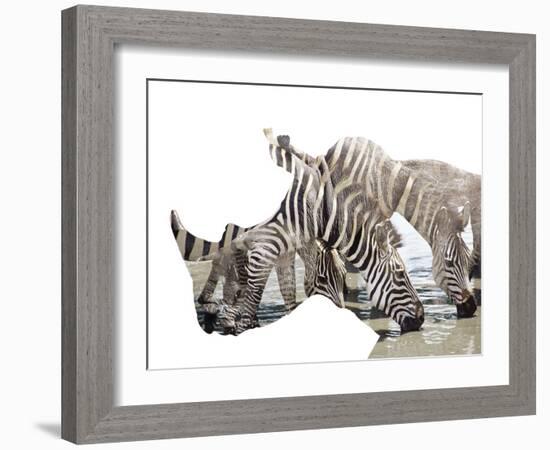 All Down at the Watering Hole-James Hager-Framed Photographic Print