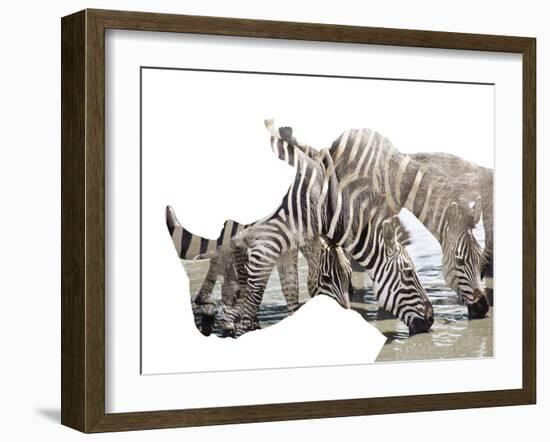 All Down at the Watering Hole-James Hager-Framed Photographic Print