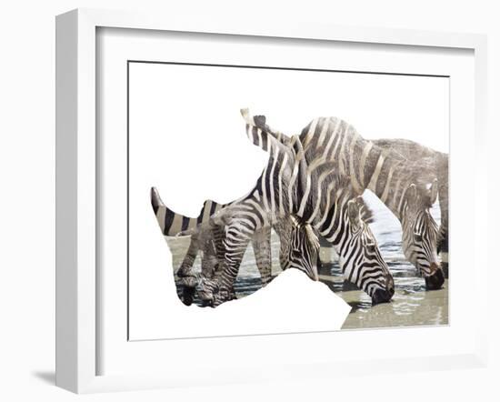 All Down at the Watering Hole-James Hager-Framed Photographic Print
