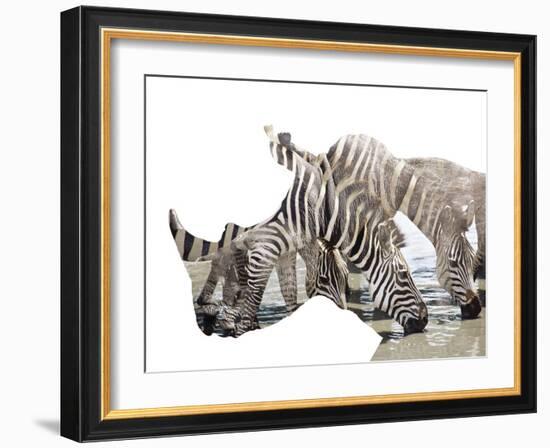 All Down at the Watering Hole-James Hager-Framed Photographic Print