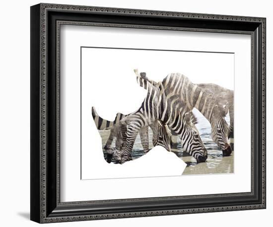 All Down at the Watering Hole-James Hager-Framed Premium Photographic Print