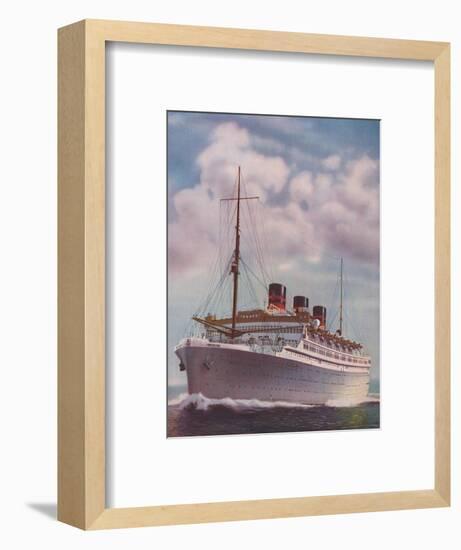 'All Electric from Stem to Stern - The Monarch of Bermuda', 1937-Unknown-Framed Giclee Print