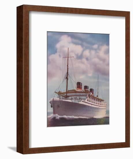 'All Electric from Stem to Stern - The Monarch of Bermuda', 1937-Unknown-Framed Giclee Print