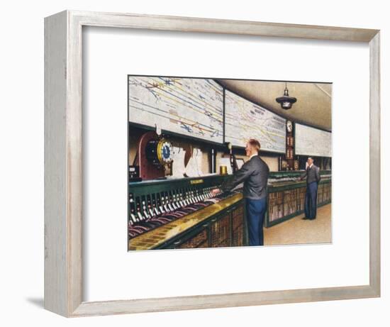 All-electric signal box, 1938-Unknown-Framed Giclee Print