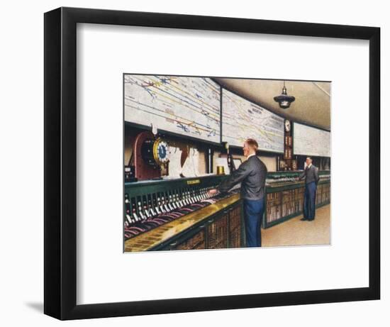 All-electric signal box, 1938-Unknown-Framed Giclee Print