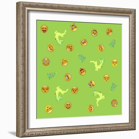 All Emoji Scramble II-Ali Lynne-Framed Giclee Print