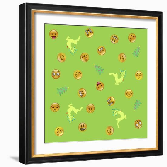 All Emoji Scramble II-Ali Lynne-Framed Giclee Print