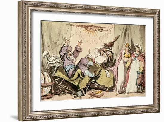 All Fates He Vow'd to Him Were Known, and Yet He Could Not Tell His Own , Caricature of a Fortune-Thomas Rowlandson-Framed Giclee Print