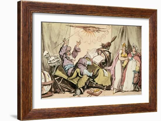 All Fates He Vow'd to Him Were Known, and Yet He Could Not Tell His Own , Caricature of a Fortune-Thomas Rowlandson-Framed Giclee Print