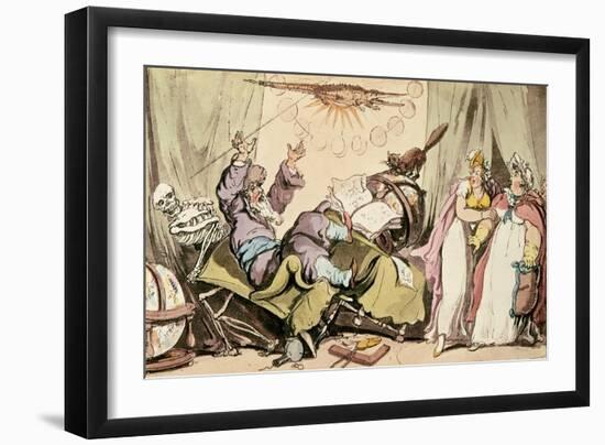 All Fates He Vow'd to Him Were Known, and Yet He Could Not Tell His Own , Caricature of a Fortune-Thomas Rowlandson-Framed Giclee Print