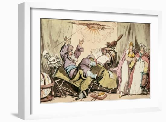 All Fates He Vow'd to Him Were Known, and Yet He Could Not Tell His Own , Caricature of a Fortune-Thomas Rowlandson-Framed Giclee Print