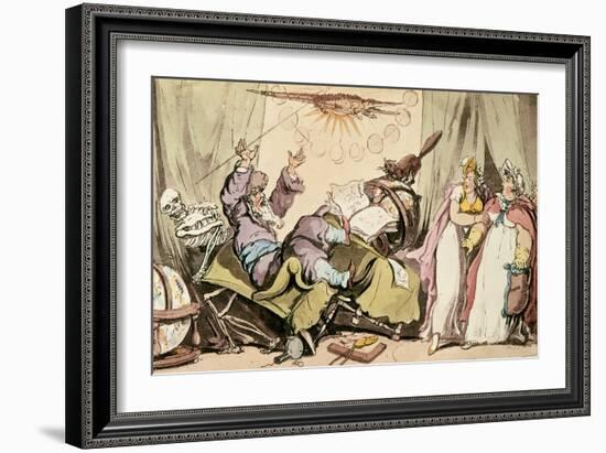 All Fates He Vow'd to Him Were Known, and Yet He Could Not Tell His Own , Caricature of a Fortune-Thomas Rowlandson-Framed Giclee Print