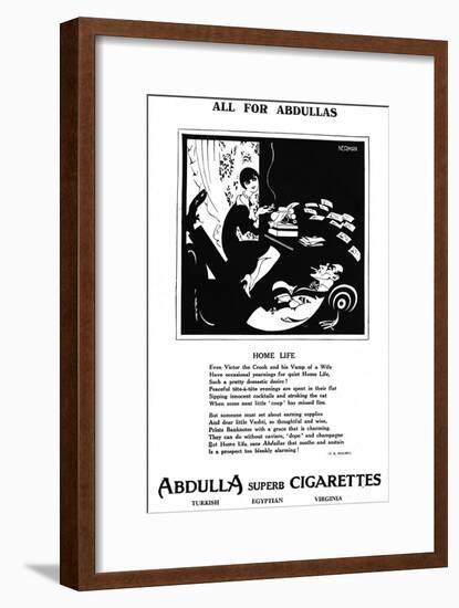 'All for Abdullas - Home Life', 1927-Unknown-Framed Giclee Print
