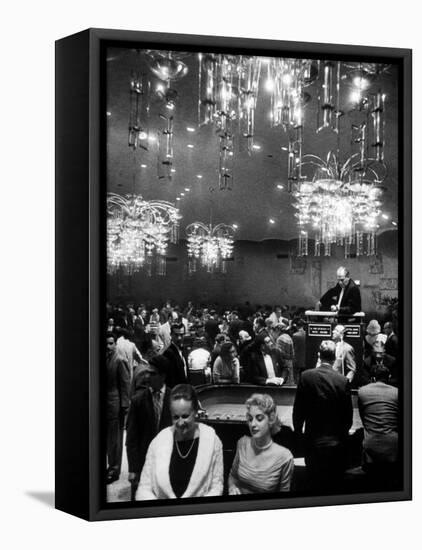 All Forms of Gambling Such As: Roulette, Craps, and Slot-Machines at Riviera Hotel-Francis Miller-Framed Premier Image Canvas