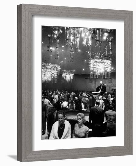 All Forms of Gambling Such As: Roulette, Craps, and Slot-Machines at Riviera Hotel-Francis Miller-Framed Photographic Print