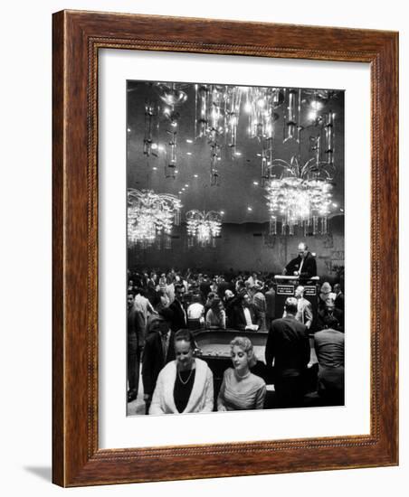 All Forms of Gambling Such As: Roulette, Craps, and Slot-Machines at Riviera Hotel-Francis Miller-Framed Photographic Print