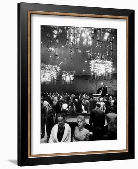 All Forms of Gambling Such As: Roulette, Craps, and Slot-Machines at Riviera Hotel-Francis Miller-Framed Photographic Print