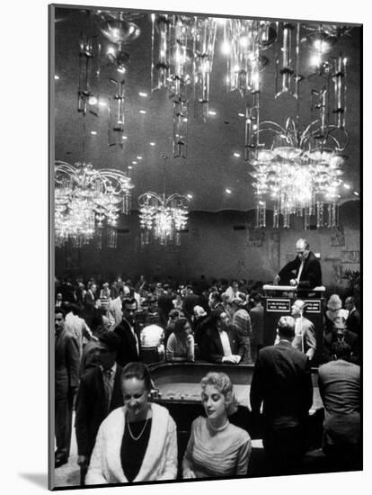 All Forms of Gambling Such As: Roulette, Craps, and Slot-Machines at Riviera Hotel-Francis Miller-Mounted Photographic Print