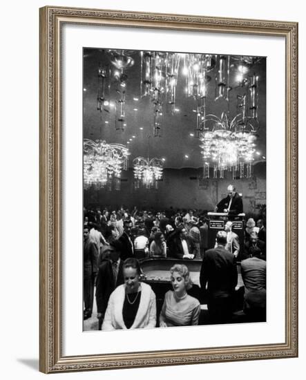 All Forms of Gambling Such As: Roulette, Craps, and Slot-Machines at Riviera Hotel-Francis Miller-Framed Photographic Print