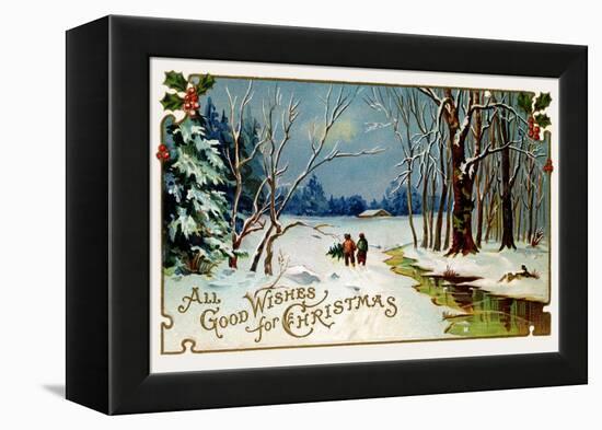 All Good Wishes for Christmas-null-Framed Stretched Canvas