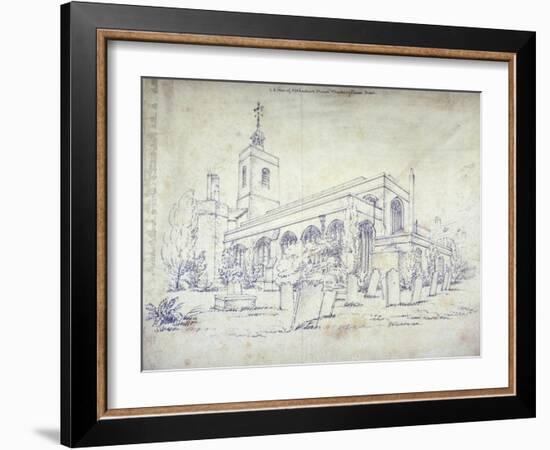 All Hallows-By-The-Tower Church, London, 1803-C John M Whichelo-Framed Giclee Print