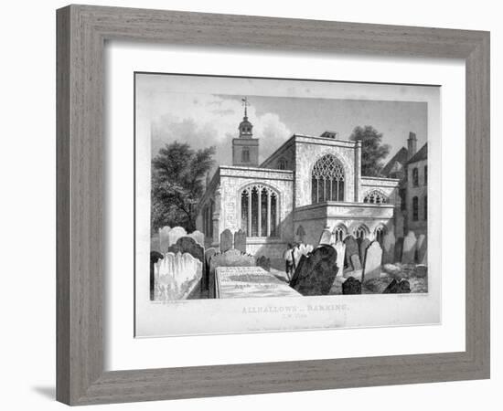 All Hallows-By-The-Tower Church, London, 1837-John Le Keux-Framed Giclee Print