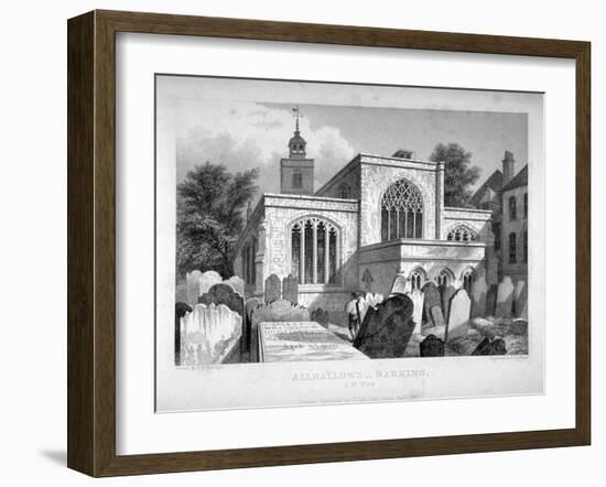 All Hallows-By-The-Tower Church, London, 1837-John Le Keux-Framed Giclee Print