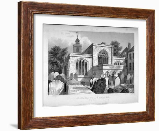 All Hallows-By-The-Tower Church, London, 1837-John Le Keux-Framed Giclee Print