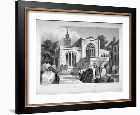 All Hallows-By-The-Tower Church, London, 1837-John Le Keux-Framed Giclee Print