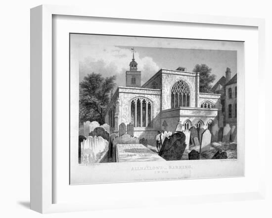 All Hallows-By-The-Tower Church, London, 1837-John Le Keux-Framed Giclee Print