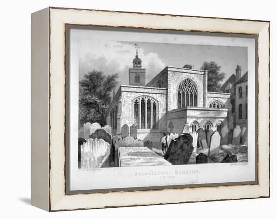 All Hallows-By-The-Tower Church, London, 1837-John Le Keux-Framed Premier Image Canvas