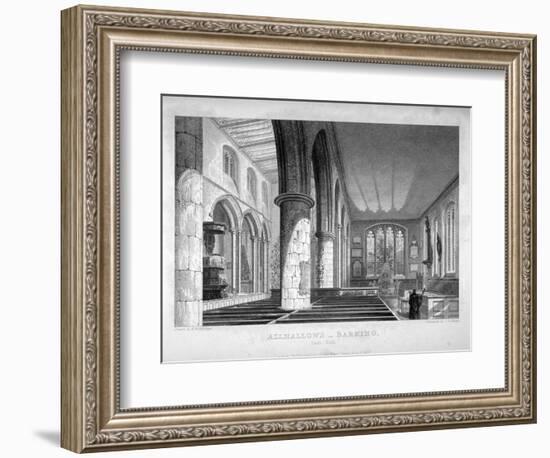 All Hallows-By-The-Tower Church, London, C1837-John Le Keux-Framed Giclee Print