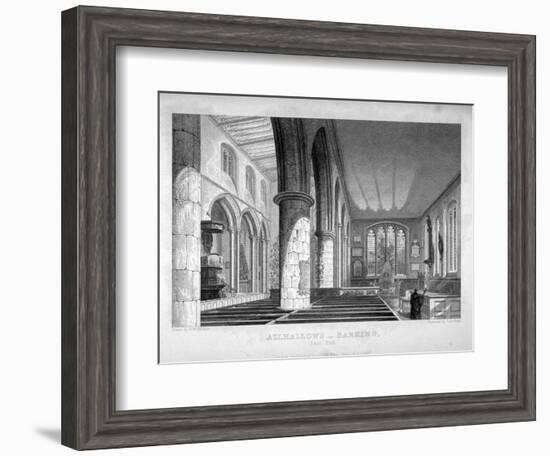 All Hallows-By-The-Tower Church, London, C1837-John Le Keux-Framed Giclee Print