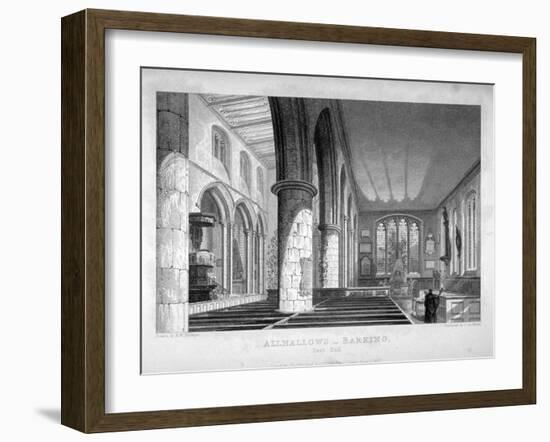 All Hallows-By-The-Tower Church, London, C1837-John Le Keux-Framed Giclee Print